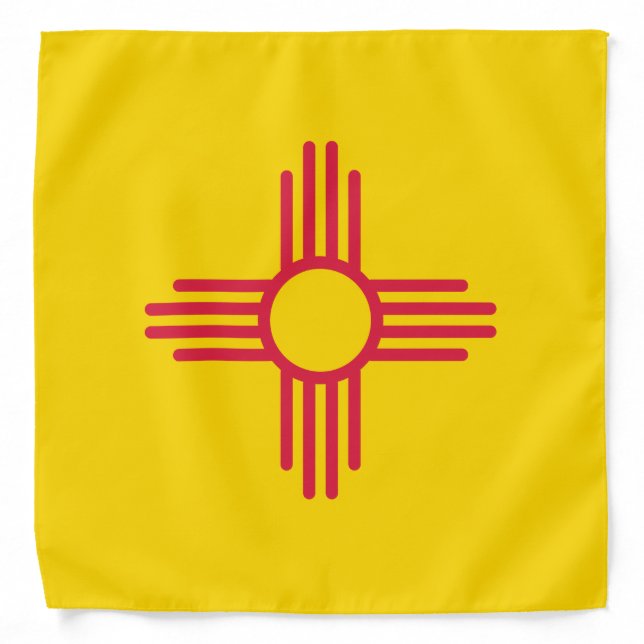 New Mexico Zia Sun symbol Bandana (Front)