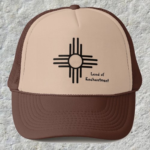 New Mexico Zia Sun Symbol Custom Hat Cap