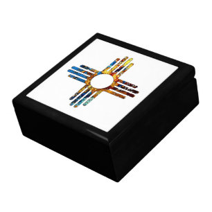 New Mexico Zia Sun Symbol Gift Box