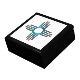 New Mexico Zia Sun Symbol Gift Box