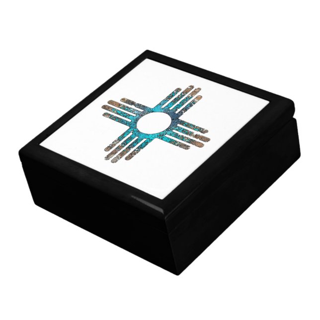 New Mexico Zia Sun Symbol Gift Box (Side)