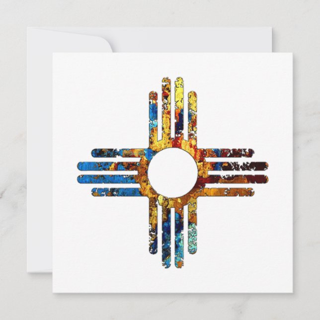 New Mexico Zia Sun Symbol Holiday Card (Front)