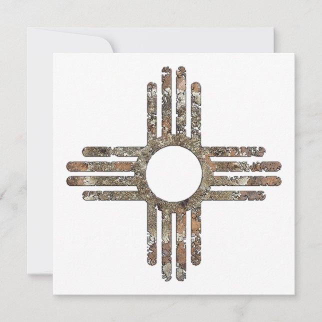 New Mexico Zia Sun Symbol Invitation (Front)