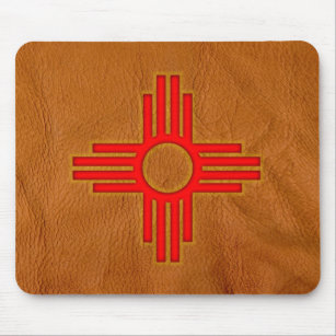 New Mexico Zia Sun Symbol Mouse Pad