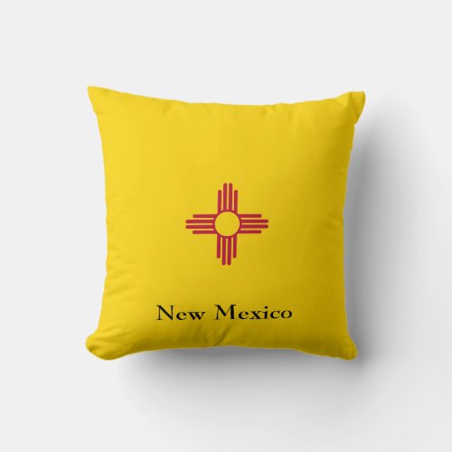 New Mexico Zia Sun Symbol Red Chile Sofa Patio Throw Pillow