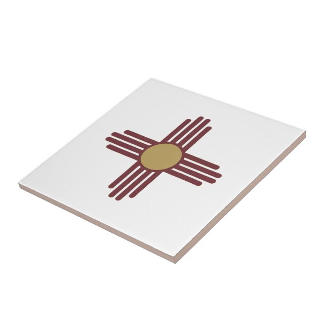 New Mexico Zia symbol Ceramic Tile (Side)
