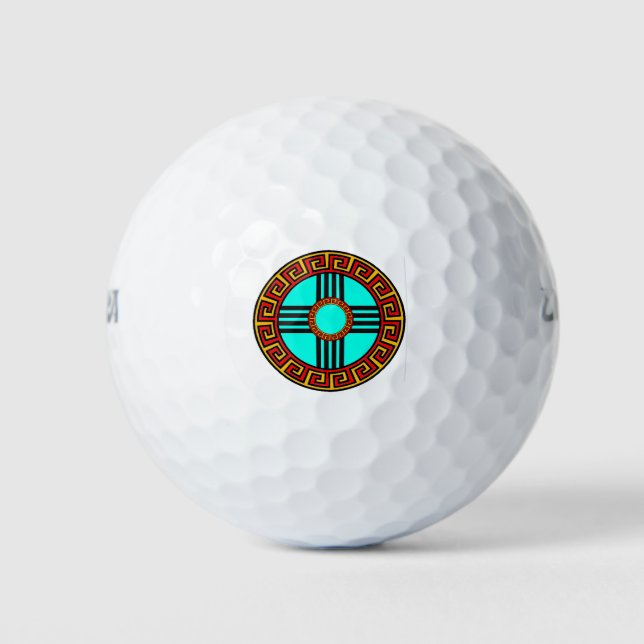 New Mexico Zia Symbol Golf Balls (Front)