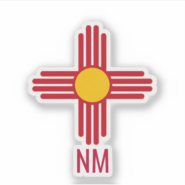 New Mexico Zia symbol Sticker (Front)