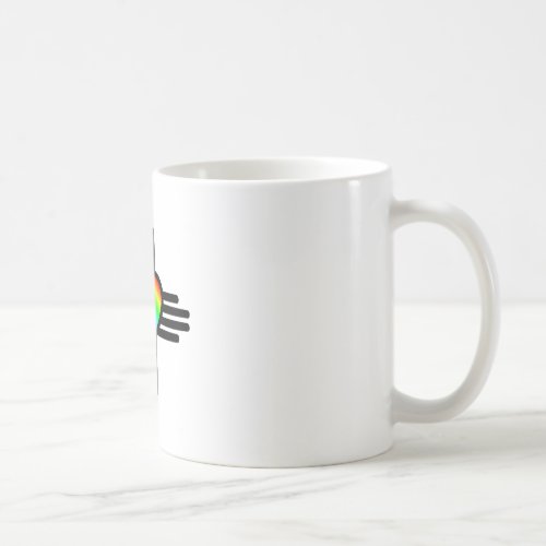 New Mexico Zia Symbol with rainbow heart Coffee Mug