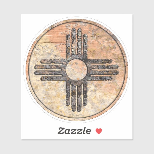 New Mexico Zia - Talking Canyons, New Mexico Sticker (Sheet)