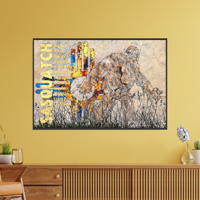 New Mexico's Sasquatch Canvas Print (Insitu(LivingRoom))