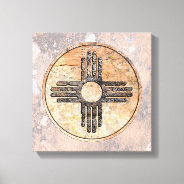 New Mexico's Zia Sun Symbol Canvas Print (Front)