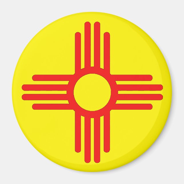New Mexico's Zia Sun Symbol Magnet (Front)