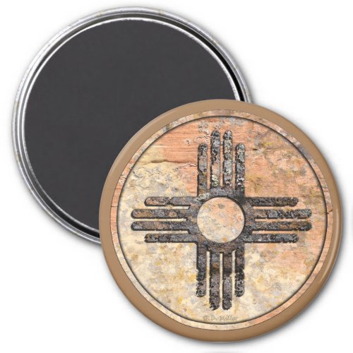 New Mexicos Zia Sun Symbol Magnet