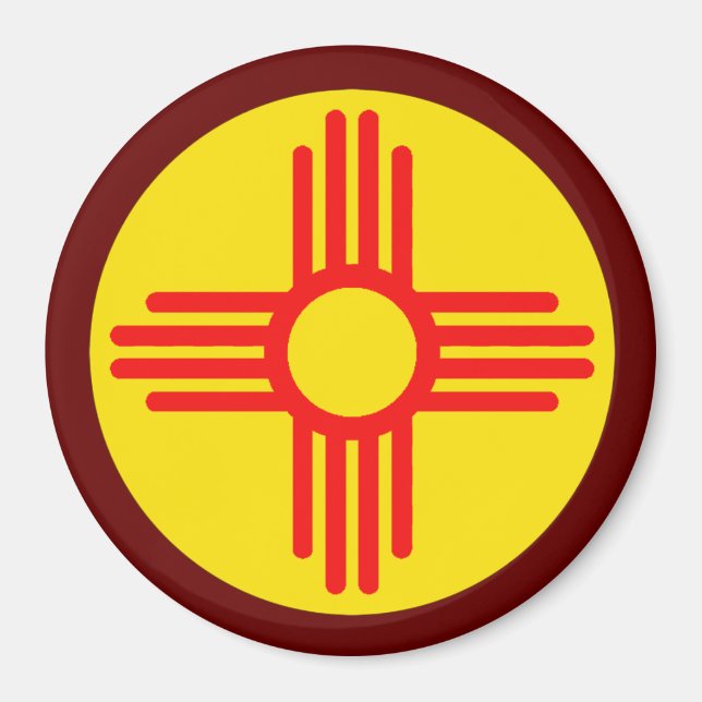 New Mexico's Zia Sun Symbol Magnet (Front)