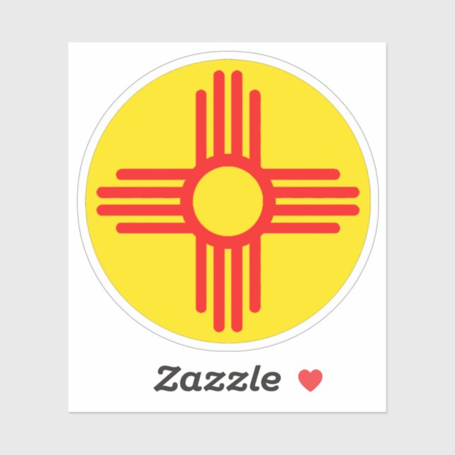 New Mexico's Zia Sun Symbol Sticker (Sheet)