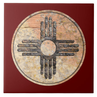 New Mexico's Zia Sun Symbol - Talking Canyons, New Ceramic Tile