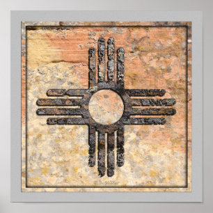 New Mexico's Zia Sun Symbol - Talking Canyons, New Poster