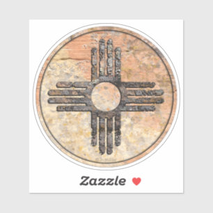 New Mexico's Zia Sun Symbol - Talking Canyons Sticker