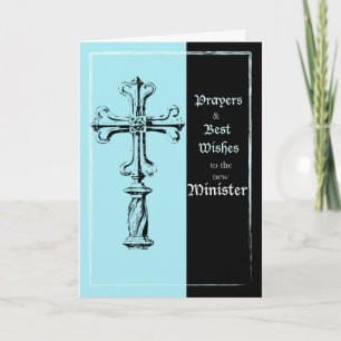 New Minister Ordination Congratulations Cross on B Card