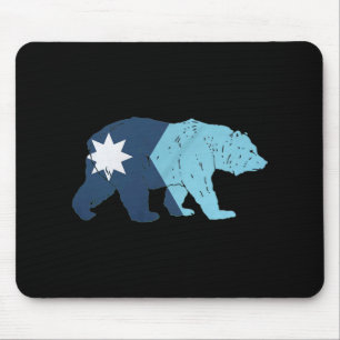 New Minnesota State Flag Bear Mouse Pad