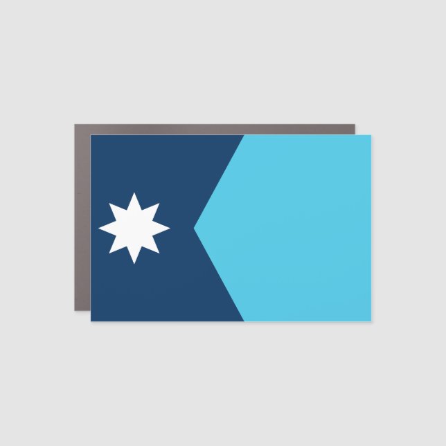 New Minnesota State Flag Car Magnet (Front)