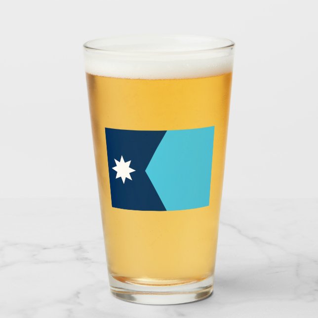 New Minnesota State Flag Glass (Front Filled)