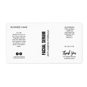 New Modern White Dropper Bottle Labels