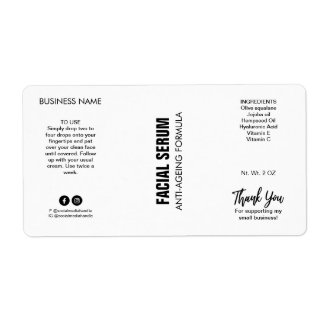 New Modern White Dropper Bottle Labels