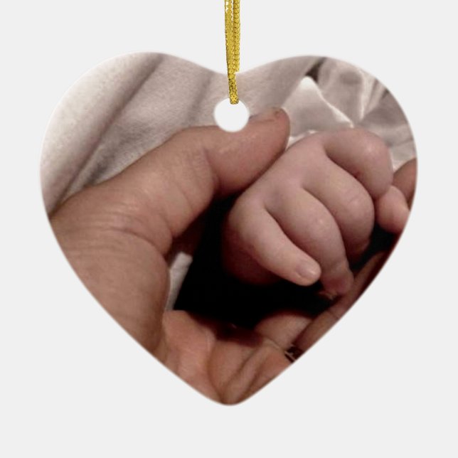 New Mom and Baby - Joy of Life Ceramic Ornament (Front)