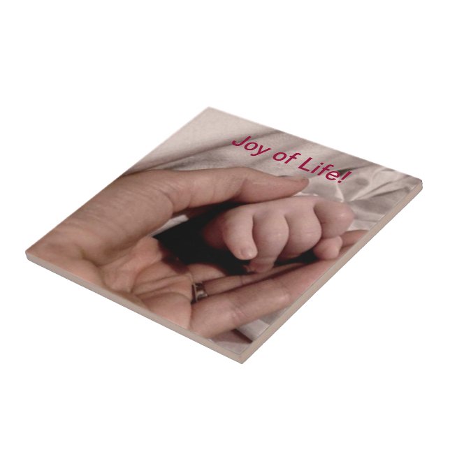 New Mom and Baby Joy of Life Ceramic Tile (Side)