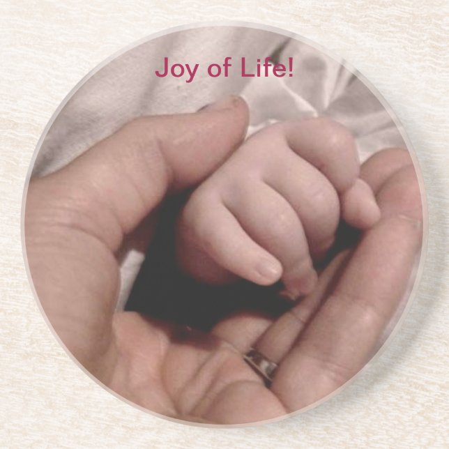 New Mom and Baby - Joy of Life Drink Coaster (Front)