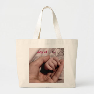 New Mom and Baby - Joy of Life Large Tote Bag