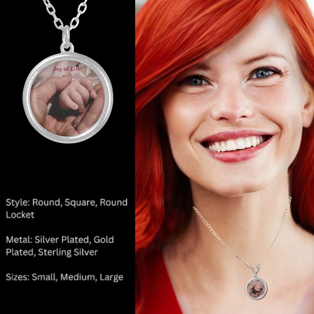 New Mom and Baby Joy of Life Small Round Silver Plated Necklace (New Mom and Baby Joy of Life Small Round Silver Plated Necklace)