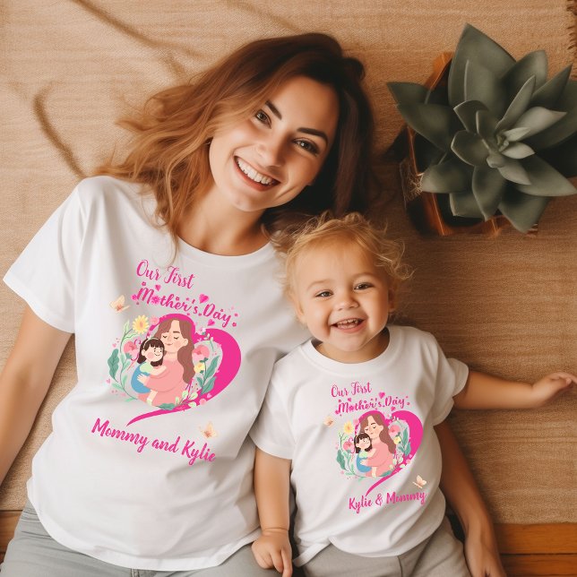 New mom Baby and mama First Mother's Day Matching T-Shirt (Creator Uploaded)
