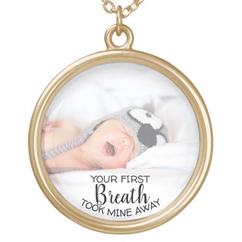 New Mom Baby Photo Necklace