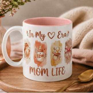 New Mom Coffee Mug In My Mom Era Watercolor Gift