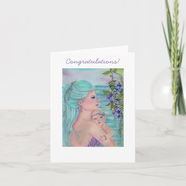 New mom congratulations greeting card By Renee (Front)