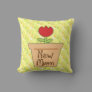 New Mom, Cute Red Tulip Flower Throw Pillow