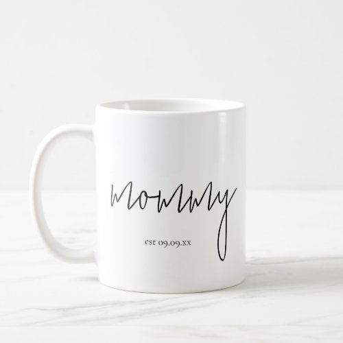 New Mom Est date Baby Name Mommy Coffee Mug