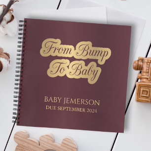 New Mom From Bump to Baby Keepsake Pregnancy Notebook