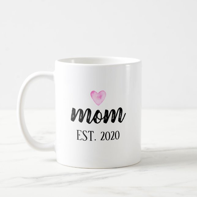 New Mom Gift Mom Baby Shower Gift Personalized Coffee Mug (Left)