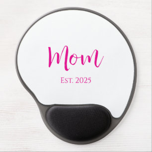 New Mom Hot Pink Script Mother's Day Gel Mouse Pad