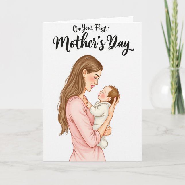 New Mom Illustration Card (Front)