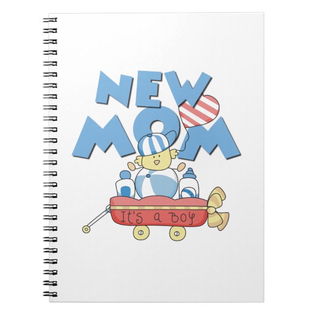 New Mom It's a Boy Gifts Notebook (Front)