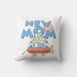 New Mom It's a Boy Gifts Throw Pillow