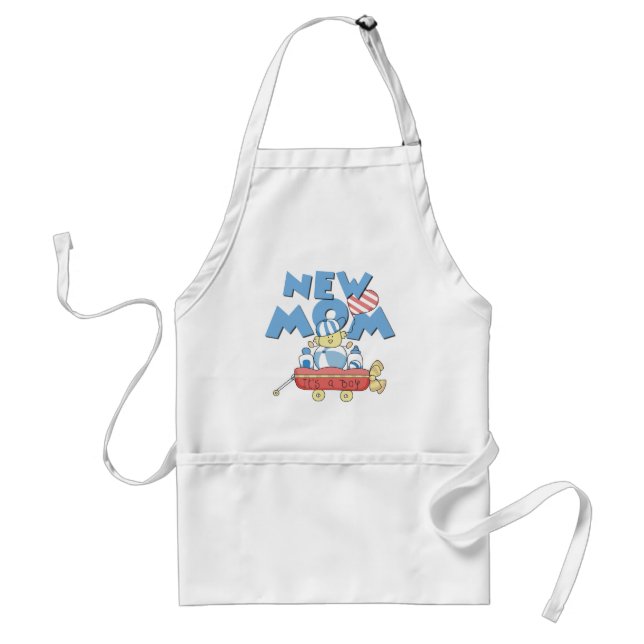 New Mom It's a Boy Tshirts and Gifts Adult Apron (Front)