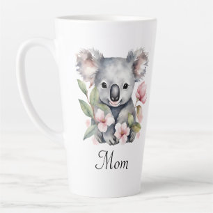 New Mom Koala Bear Floral  Latte Mug