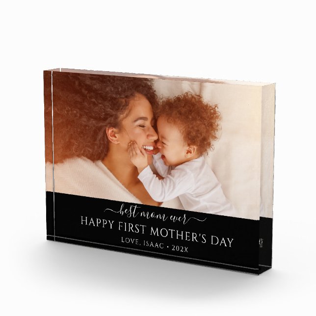 New Mom Mother's Day Personalized Photo Plaque (Right)