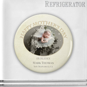 New Mom Photo Elegant Mother's Day Magnet